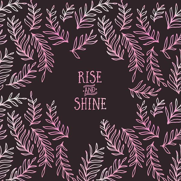 Grafikkunst RISE &amp; SHINE | pink von Melanie Viola