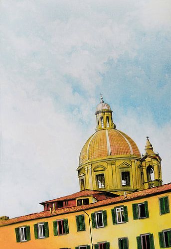 San Frediano in Florence | Handgemaakte Schilderij