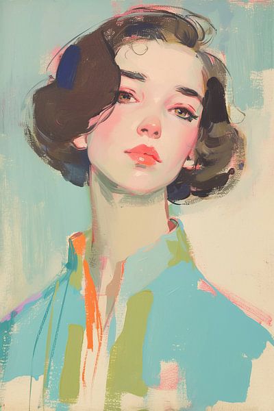 Women's portrait | Dream Gaze by Eye catching paintings