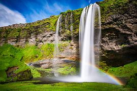 Seljalandsfoss with a Rainbow – the magic of Iceland by Patrick Kilb