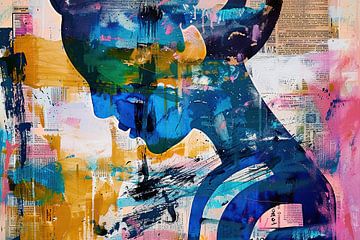Abstract Vrouw Silhouet van Blikvanger Schilderijen