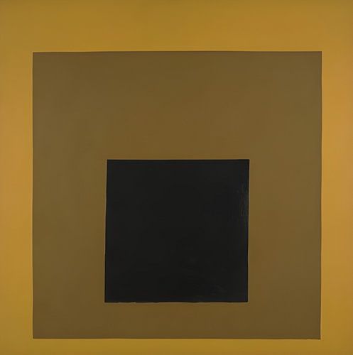Josef Albers - Homage to the Square, jaune d'or, noir, haute résolution