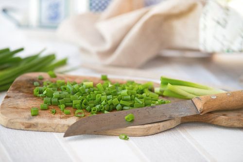 Landhaus Liebe, oignons frais de printemps sur Tanja Riedel