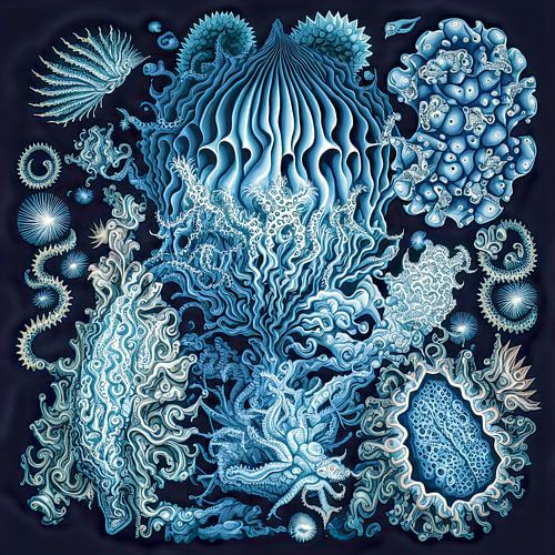Blue abstract nature sea