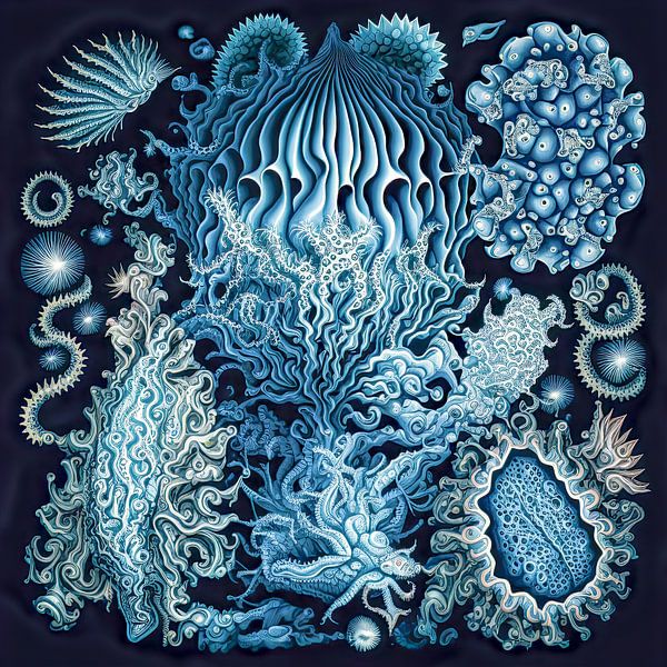 Blau abstrakt Natur Meer von Vlindertuin-Art