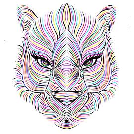 Tiger colorful by Mcj Damen