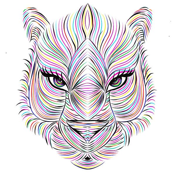 Tiger colorful by Mcj Damen