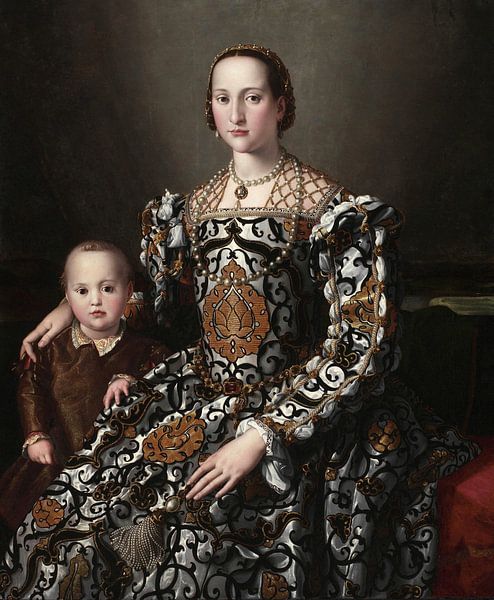 Eleonora of Toledo and Her Son, Bronzino by Masterful Masters
