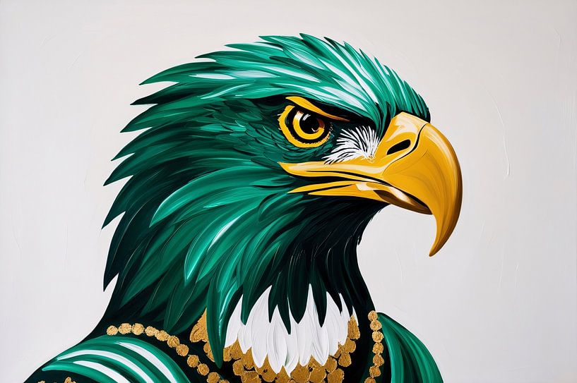 Modern painting of eagle by Art & Soul Creations