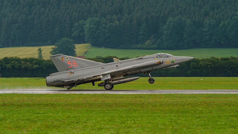 Saab J35 Dragons from Swedish Air Force Historic Flight. by Jaap van den Berg