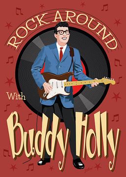 Buddy Holly - Rock Around with van Jarod Art