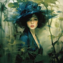 Botanical portrait in vintage style by Carla Van Iersel