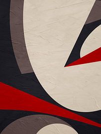 Abstract organic geometric art in earth tones by Online Arts