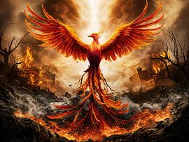Feuervogel Phoenix von Petra Dreiling-Schewe
