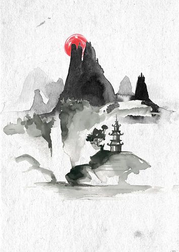 Sunset in the mountains