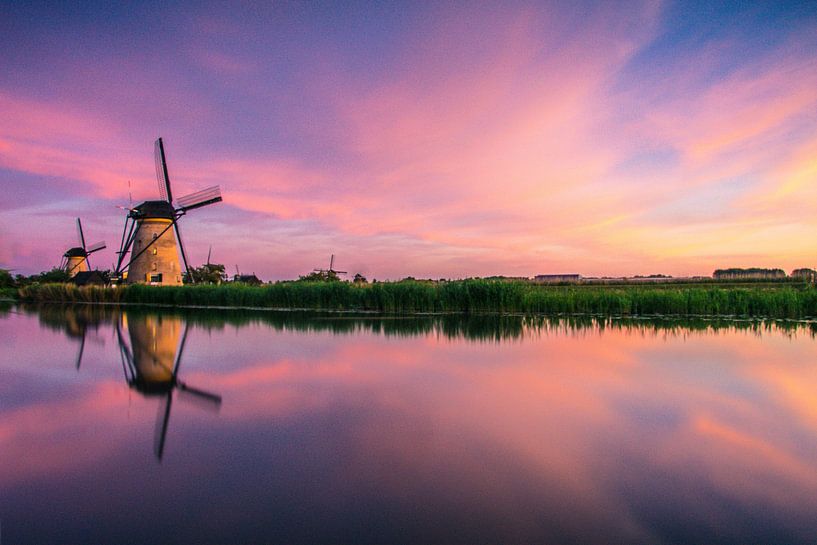 Beautiful Evening on Kinderdijk by Samantha Rorijs