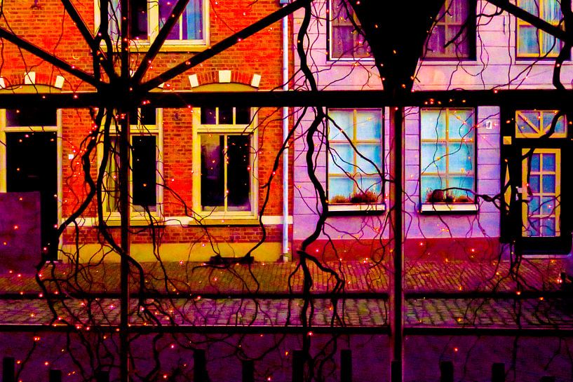 Hollandse gevels met Kerst van Studio Kunsthart