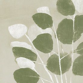 Abstrakte Eukalyptusblätter in sanften Grüntönen von But First Framing