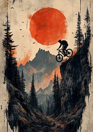 Der Schwerkraft trotzen: Der Mutsprung eines Mountainbikers von Jaudat Efendi