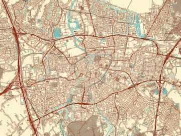 Karte von Breda im Stil von Blue & Cream von Map Art Studio