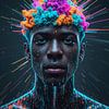 Porträt Afrikaner digitale Collage von Liona Toussaint