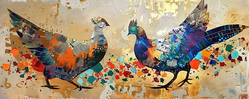 Peindre des paons colorés