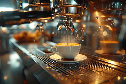 kop koffie of cappuccino drinken