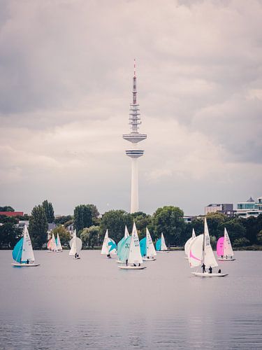 Hamburg Außenalster sailboats Telemichel - city water landscape ships