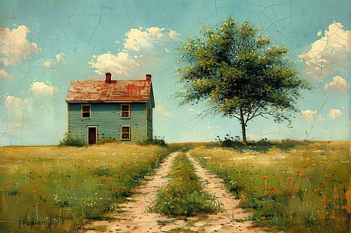 Impressionistisch Landschap met Huis