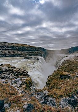 Gullfoss waterval in IJsland van Patrick Groß