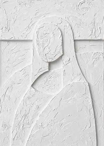Minimalistische Mona Lisa im Japandi-Stil