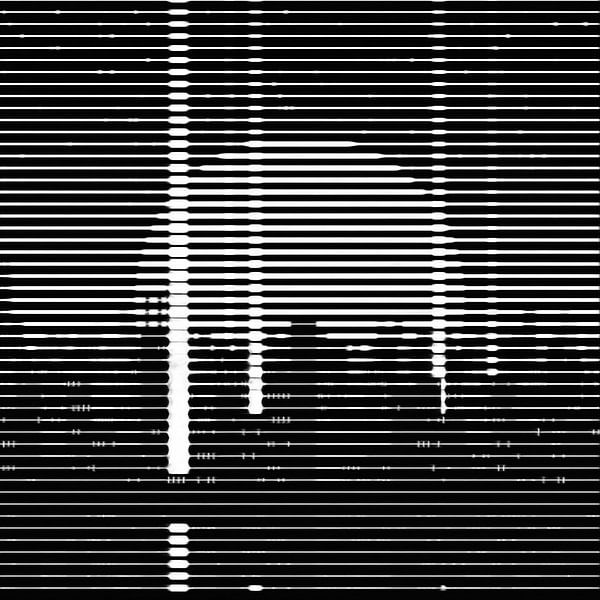 Abstract Cityscape met stads skyline in zwart wit van Maurice Dawson
