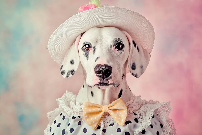 Dalmatian in chic disguise - charm! by Poster Art Shop
