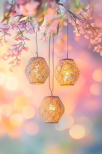 Espaces lumineux dans la magie des fleurs