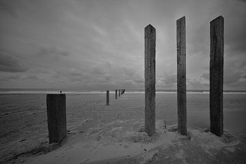 Autumn day on the North Sea beach by Peter Bartelings