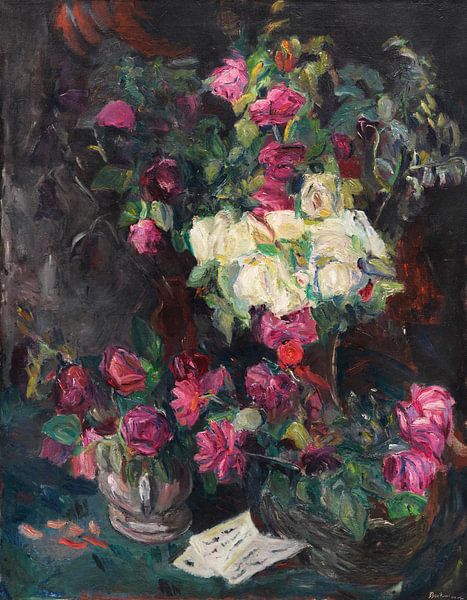 Stilleven met rode rozen, Max Beckmann van Meesterlijcke Meesters