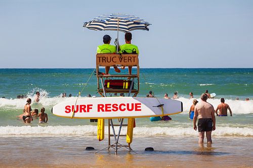 Rescue Brigade on the beach of Cap Ferret in France