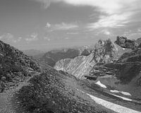 Gebirge in Schwarzweiß