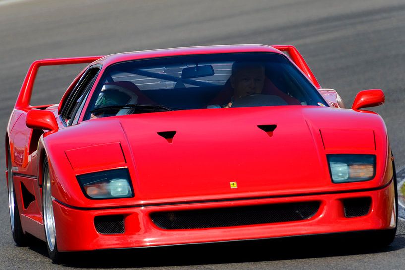 Ferrari F40 supercar driving on a race track by Sjoerd van der Wal Photography