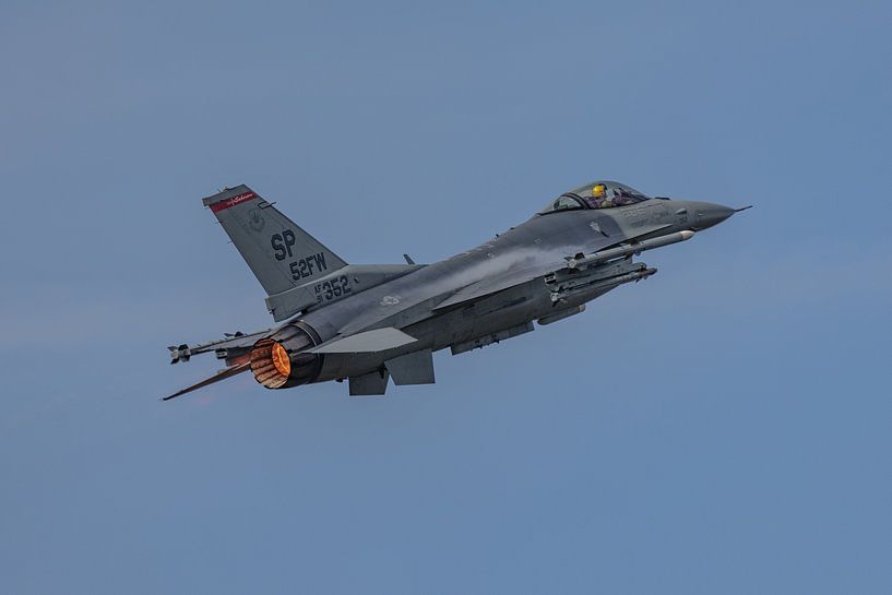U.S. Air Force F-16 takes off from Spangdahlem Air Base. by Jaap van den Berg