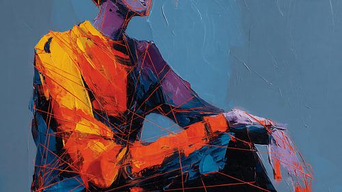 Pulled Apart: A Surreal Painting of Emotional Control and Inner Conflict