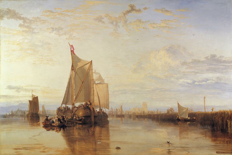 Dordrecht: Frachtschiff bei Windstille, Joseph Mallord William Turner von Meesterlijcke Meesters
