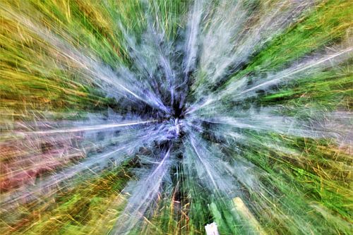 Dynamische kleurrijke regenboog close up zoom burst