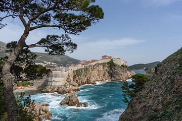 Dubrovnik avec la mer Adriatique