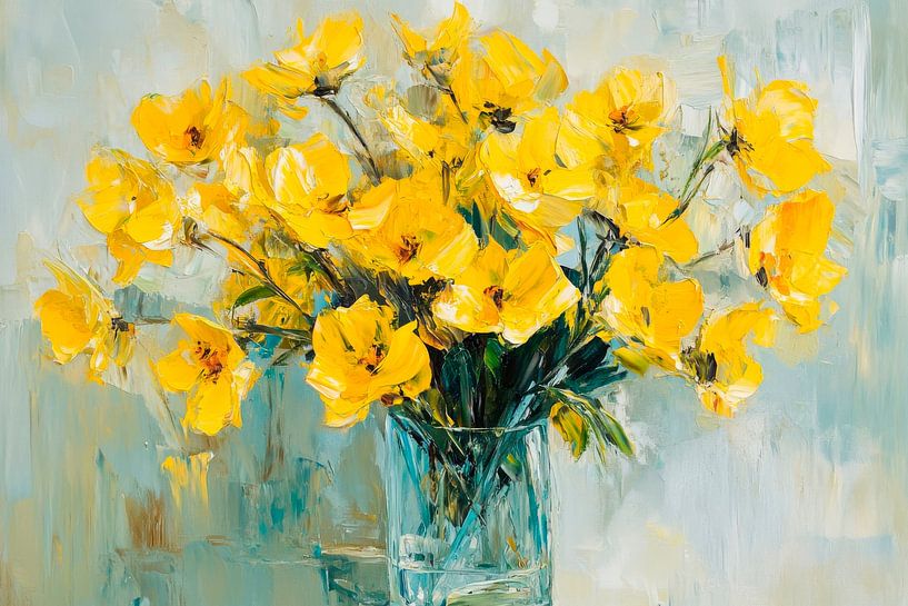 Yellow floral splendour by Poster Art Shop