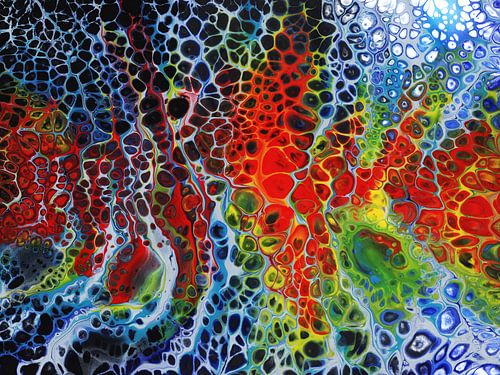 Peinture abstraite à l'acrylique