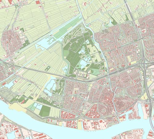 Kaart van Vlaardingen