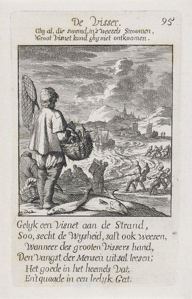 Jan Luyken, Fischer, 1694 von Atelier Liesjes