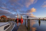 Das letzte Licht fällt auf den Hafen von Zoutkamp von Bas Meelker Miniaturansicht