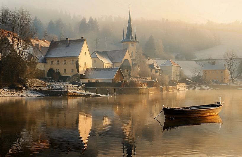 Rustig meer, rustig moment van fernlichtsicht